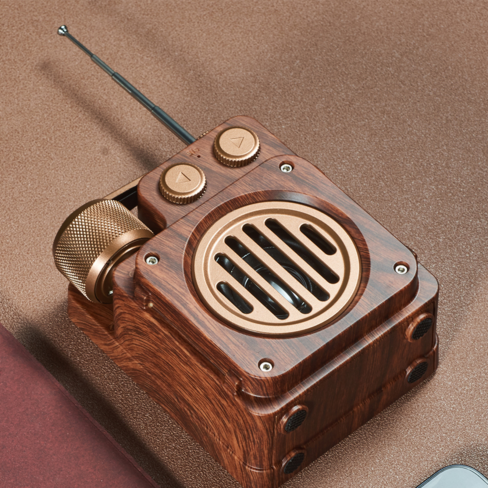 Altoparlante Bluetooth portatile wireless retrò radiofonico unico, altoparlante vintage in stile antico per cucina, scrivania, camera da letto, ufficio_voghion.com