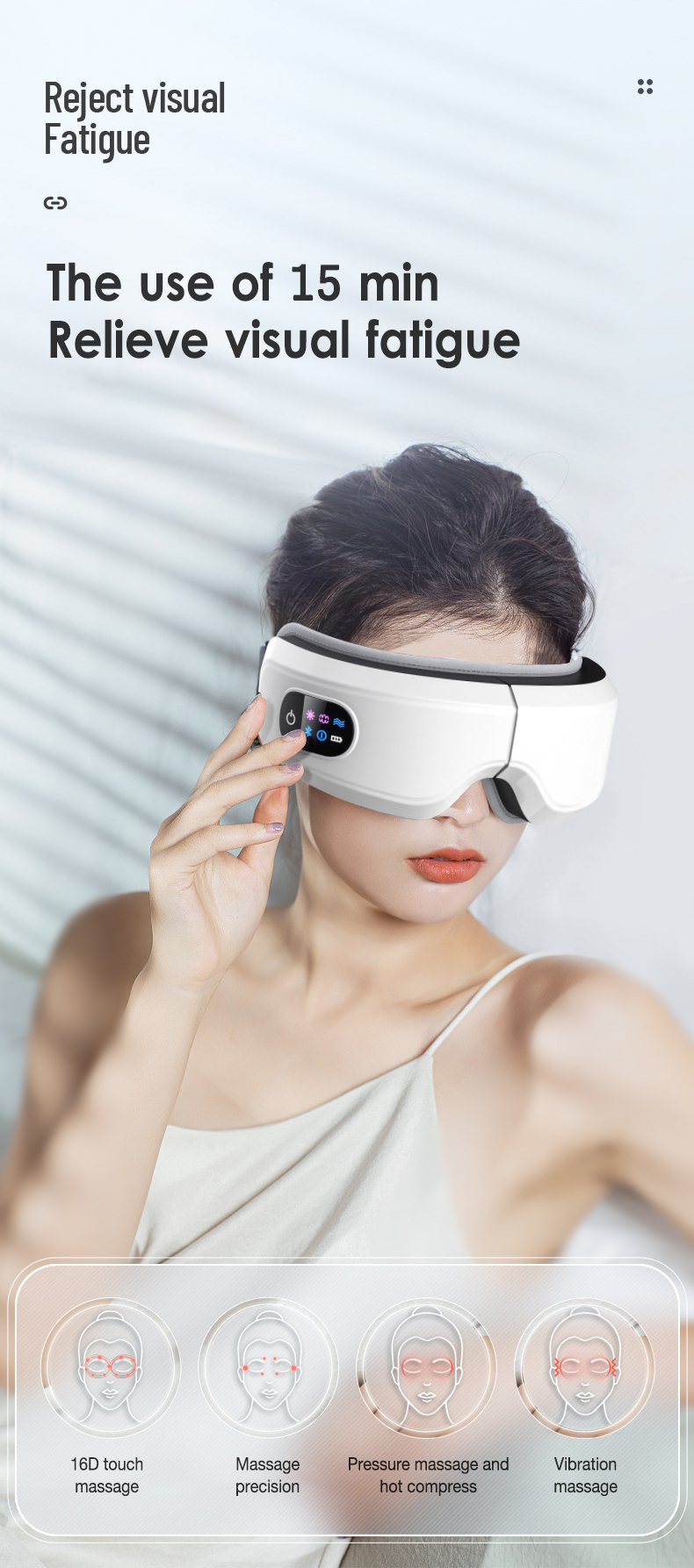 Μάσκα ματιών μασάζ αερόσακων 16D με θέρμανση ματιών με μουσική δόνηση για ημικρανίες, ξηροφθαλμία, καταπόνηση ματιών, ανακούφιση από μαύρους κύκλους_voghion.com