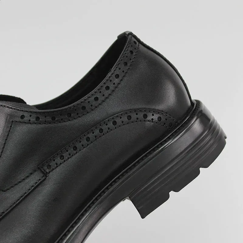 Vestido formal masculino de couro respirável de alta qualidade para escritório Oxford sapatos baixos para casamento 240911_voghion.com