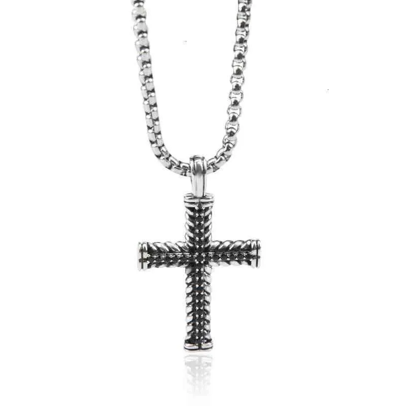 Cadenas de cable trenzado, joyería, collares colgantes para mujer, moda para hombre, collar de cruz de diamantes, joyería de alta calidad, estilo punk, 3 mm_voghion.com