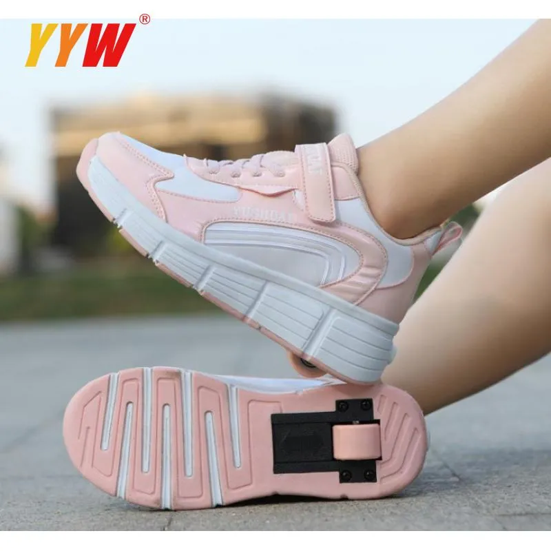 Adult Children Roller Skates Men Double Wheel Skate Tennis Shoes Walking shoe Sneakers Rollers_voghion.com
