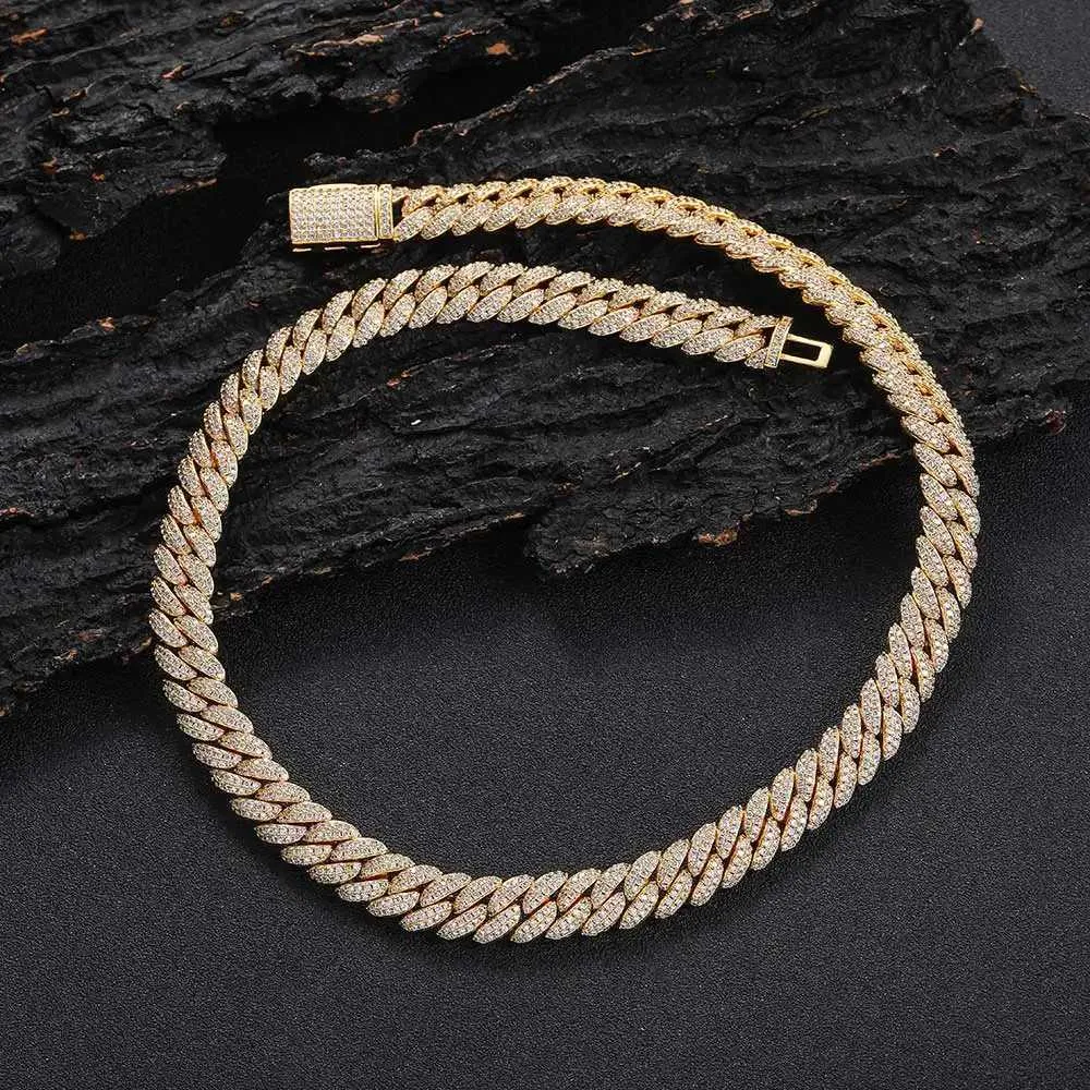Anhänger Halsketten 10mm Hip Hop Zirkon CZ Ice Bubble Cubic Chain Halskette Damenschmuck Geburtstagsgeschenk H240613_voghion.com