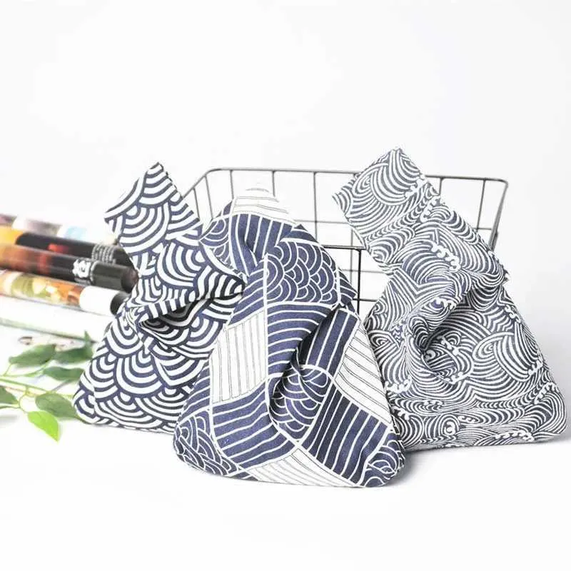 Borsa da polso con nodo da bar da donna, stile giapponese, con onde, portafoglio caldo per monete e borsa per feste con cellulare Y241106_voghion.com