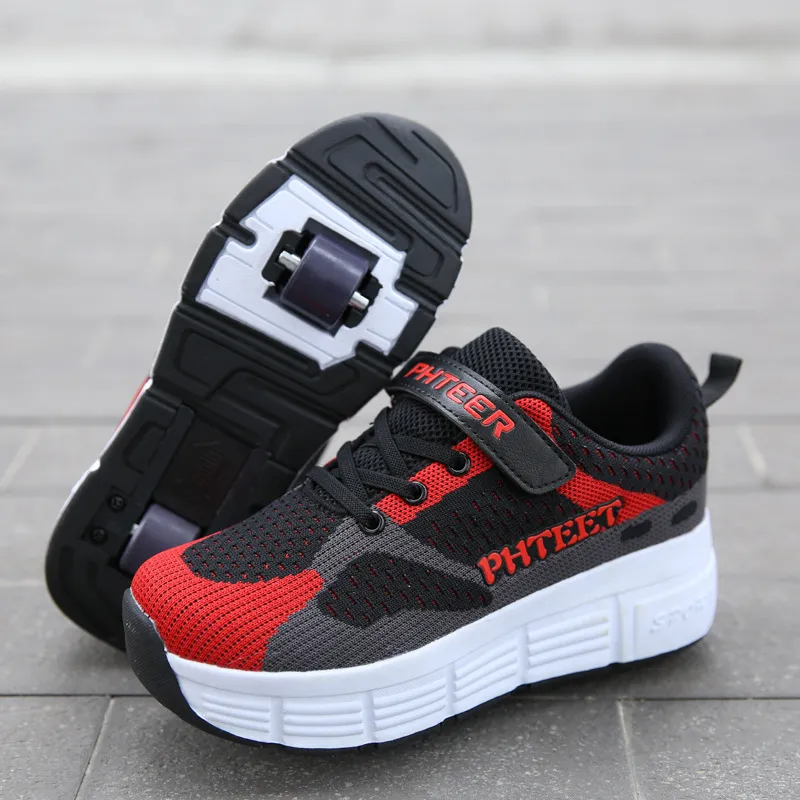 New Kids 2 Wheels Roller Skates Sneakers Skati Outdoor Blade Retractable Flyi Shoes Child Girl Boys Breathable_voghion.com