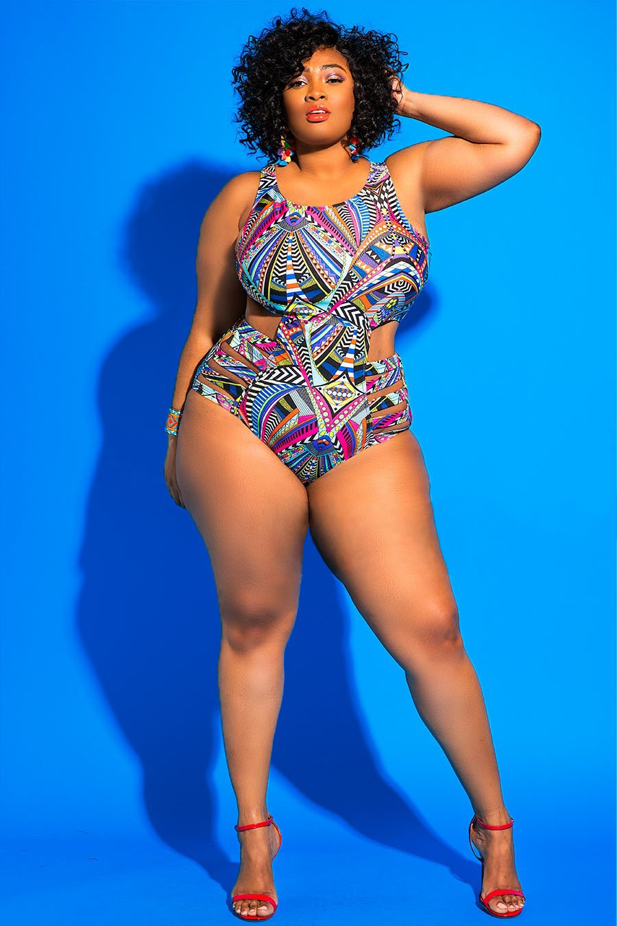 Maillot de bain une pièce grande taille pour femme - Imprimé floral, taille haute, gainant le ventre, confortable et élégant, idéal pour la plage et la piscine_voghion.com