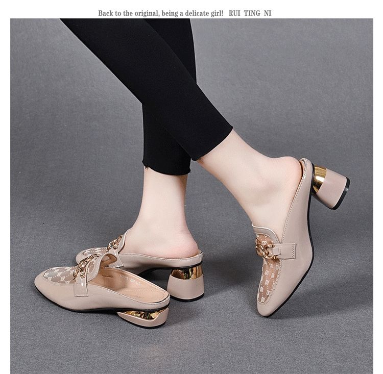 PLOVER hakiki deri örgü 2024 yeni yarım terlik_voghion.com