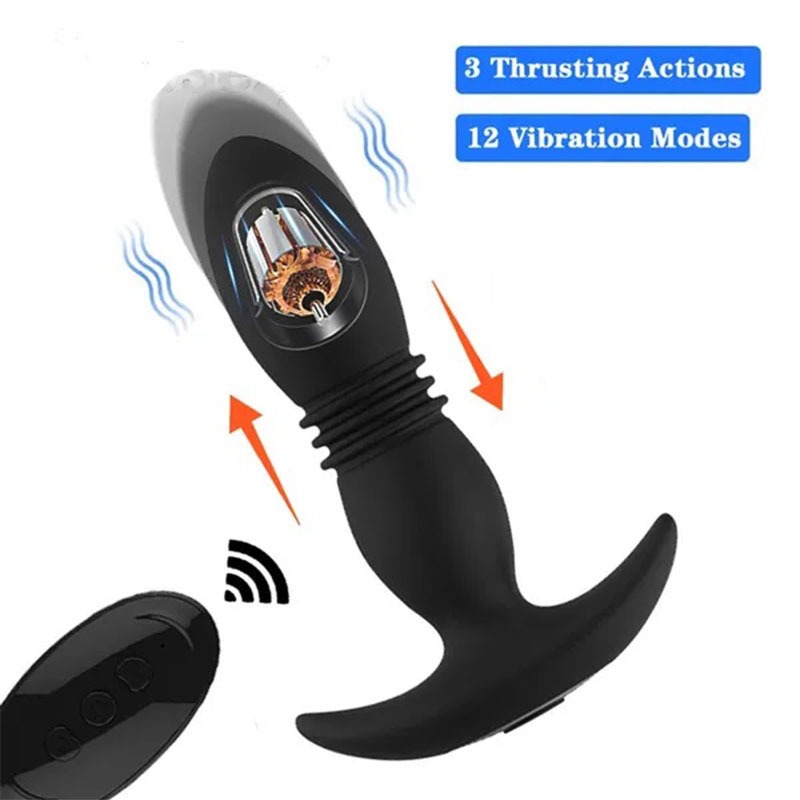 Giocattolo maschile in silicone impermeabile per massaggio alla prostata, vibratore anale per uomini, giocattoli sessuali gay_voghion.com