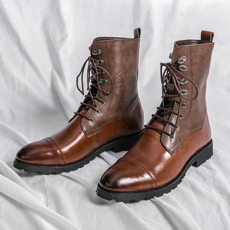 Cowboy Western Classic Retro Combat Heren Motorlaarzen 240930_voghion.com