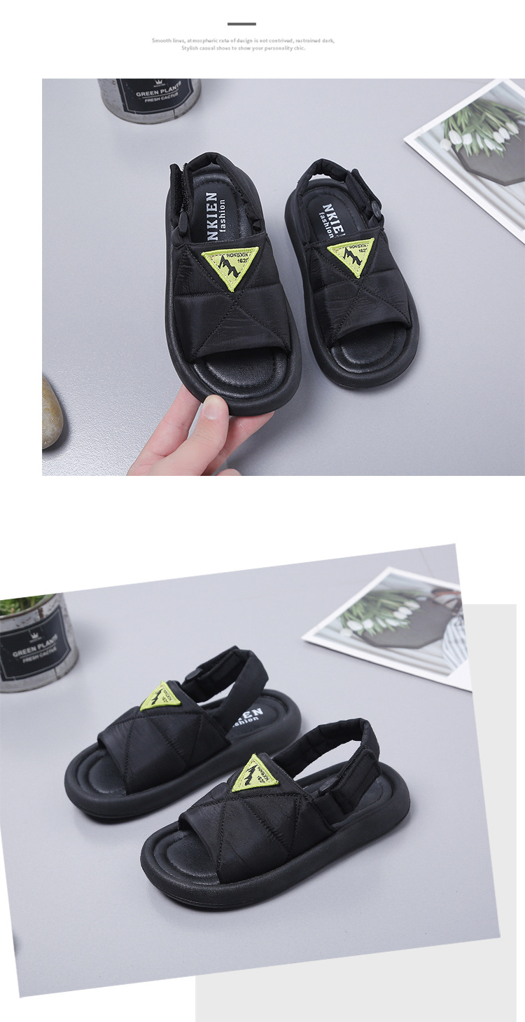 Sandali da ragazzo 2023 scarpe da spiaggia a punta aperta con suola morbida per bambini della scuola primaria di moda coreana delle nuove ragazze estive_voghion.com