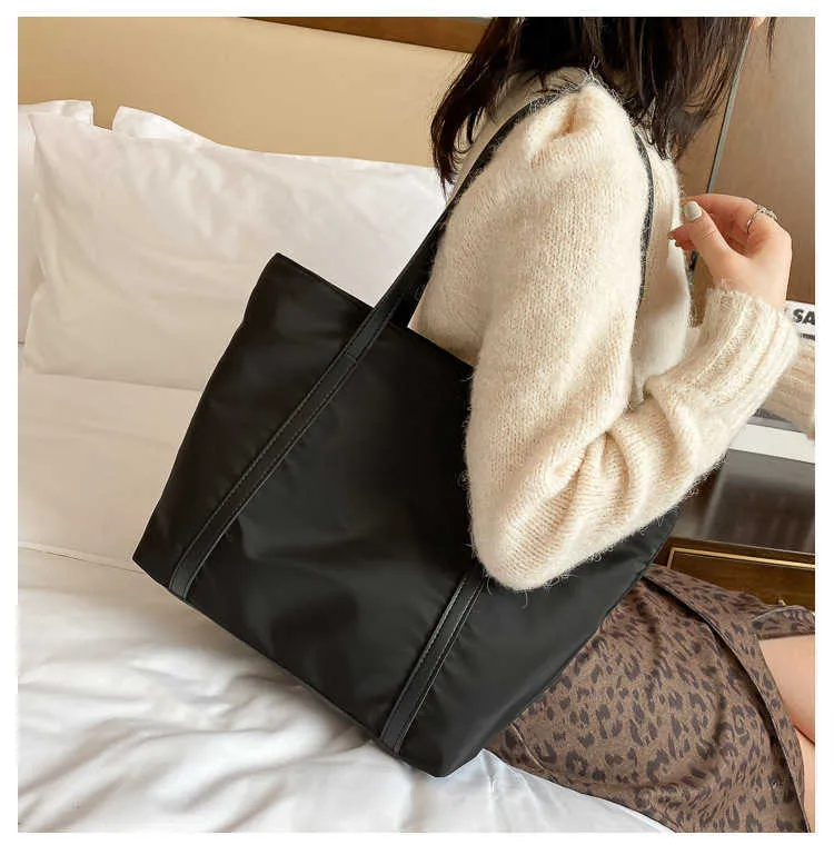 Saco tote de oxford para mulher bolsa grande para compras_voghion.com