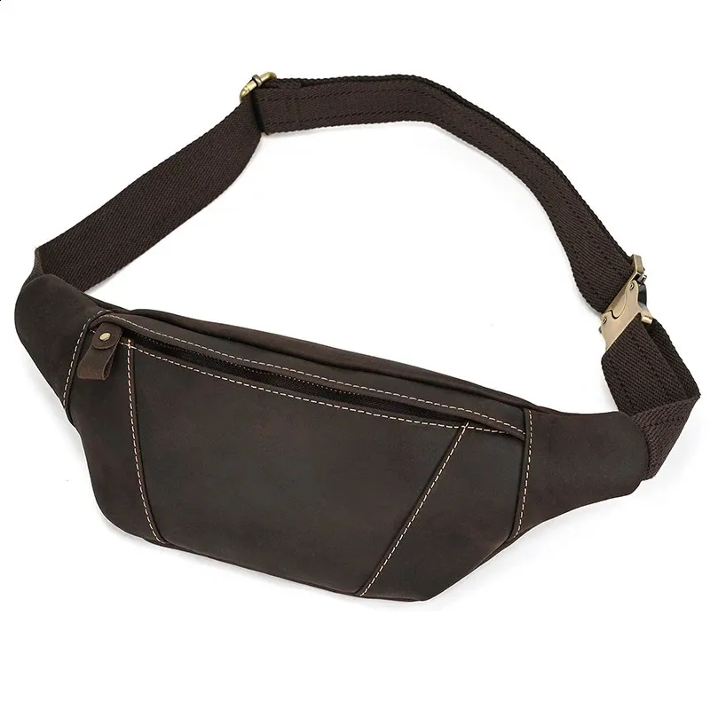 Herren Brusttaschen Crossbody Schulter Mann Männliche Leder Taille Pack SG Tasche Für Outdoor-Sport Gürteltasche Klein 240924_voghion.com