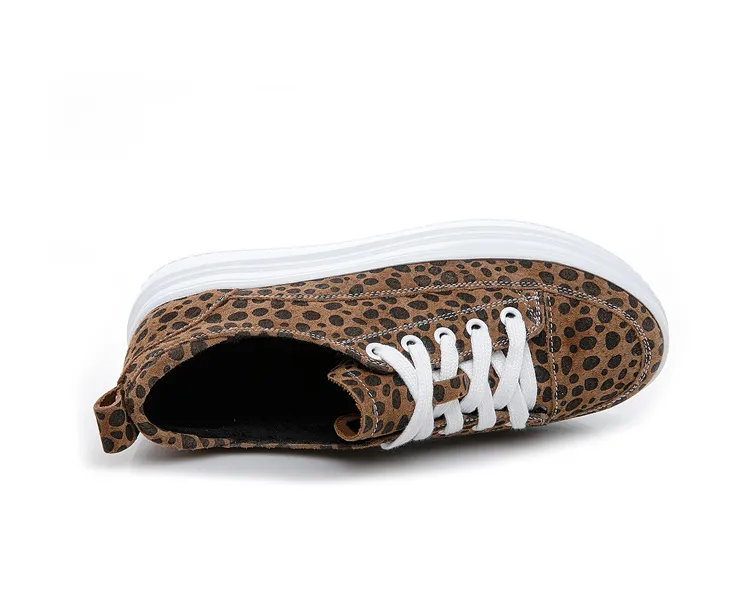Scarpe casual semplici, comode, traspiranti, alla moda e con stampa leopardata, con punta rotonda e bassa sul fondo._voghion.com