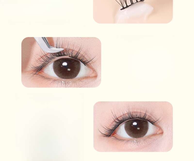 Valse wimperextensions Pincetten Cosmetische wimpers, Gouden veerkrullers,_voghion.com
