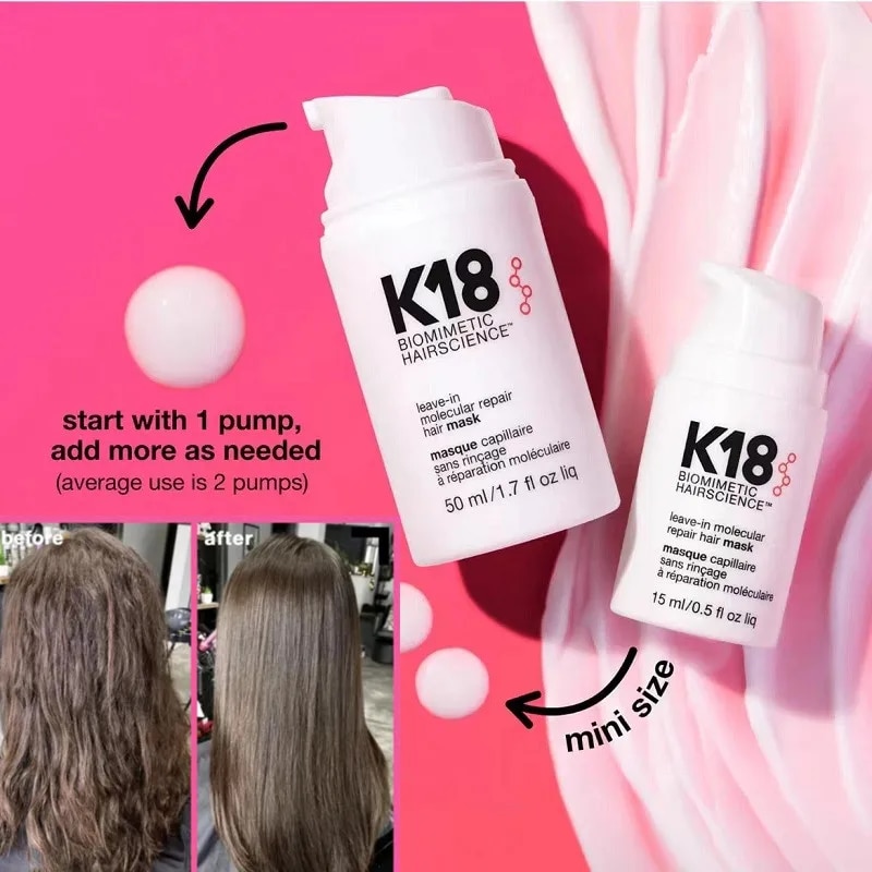 Original K18 Leave-In Molecular Repair Hair Mask Damage Restore Soft Hair Deep Keratin Scalp Treatment Smooth Hair Care Mask