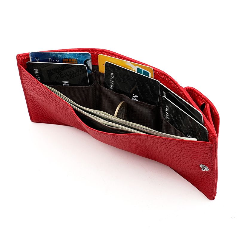 Neue kleine aus echtem Leder RFID Anti-Entmagnetisierung Münztüte Geldbörse Kurze Damen-Geldbörse_voghion.com