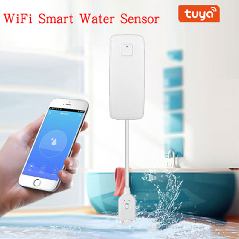 Tuya Wasserleckalarm Hausalarm WIFI Wasserlecksensor Detektor Wasserleckschutzsystem Smart Life APP_voghion.com