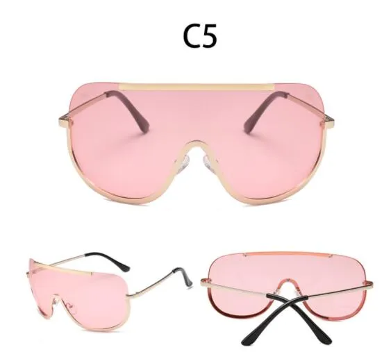 Grandi occhiali da sole lucidi per le donne 2018 nuovi occhiali da sole oversize quadrati G bianchi di marca, occhiali da sole alla moda da donna, occhiali da sole Oculos_voghion.com
