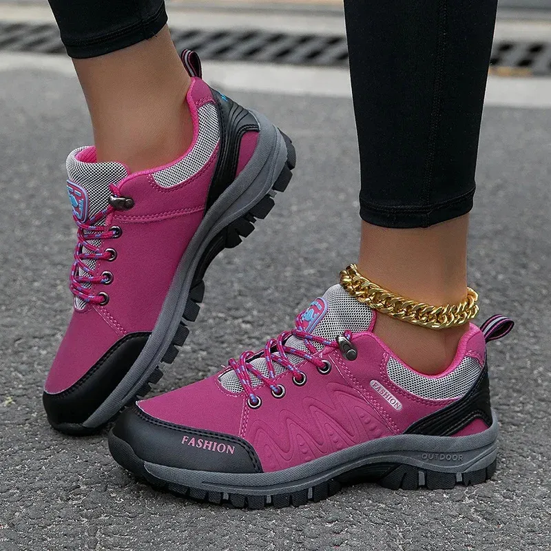 Wasserdichte Damen Wanderschuhe Rutschfeste Outdoor Trekkingstiefel_voghion.com