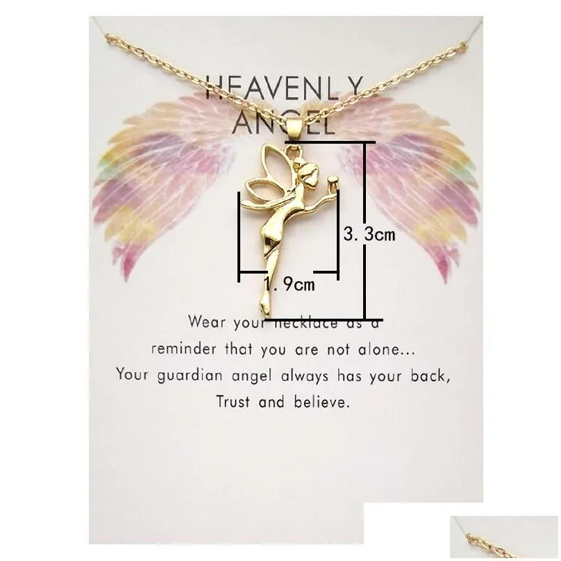Ciondolo angelo celeste con carta in lega per donna Moda Consegna a domicilio Gioielli Collane Pendenti Dhkhx_voghion.com