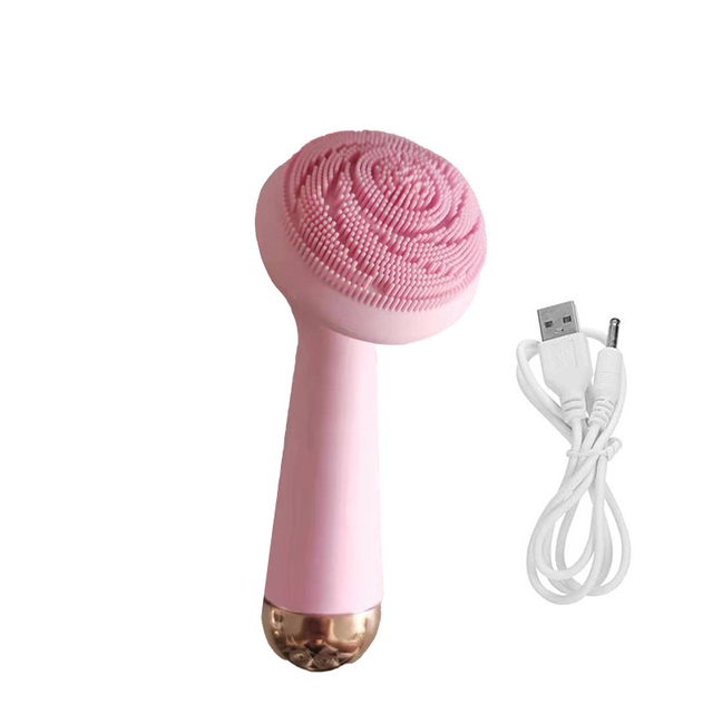 Perie facială masaj pentru piele perie electrică din silicon perie facială USB curățare impermeabil vibrații sonice instrument de îngrijire a frumuseții instrument_voghion.com