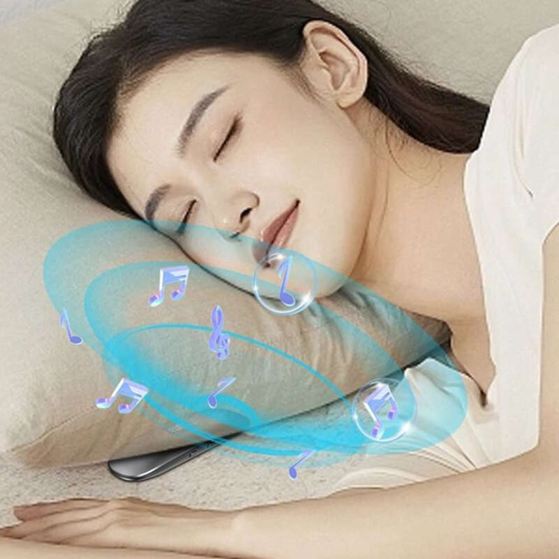 Altoparlante a conduzione ossea con inserimento di scheda, mini altoparlante Bluetooth da posizionare sotto il cuscino, cuffie audio per dormire_voghion.com