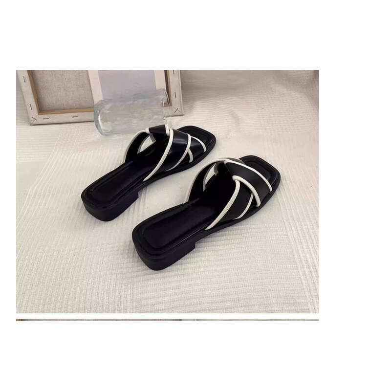 Pantofole estive da donna con fondo piatto antiscivolo alla francese, alla moda, per il tempo libero, per tutti i giorni, squisite e comode._voghion.com