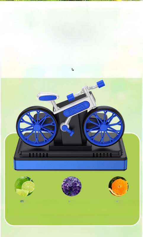 Car Mounted Solar Powered Rotating Creative Interior High-end Decoration Men's Center Console Bicycle Ornament Solid_voghion.com