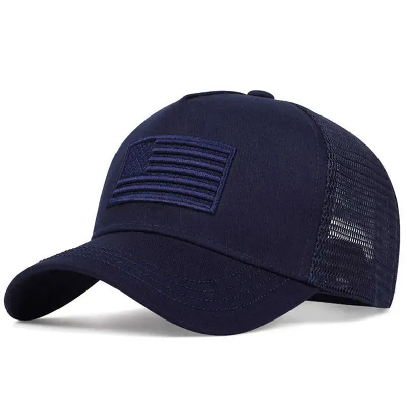Ball USA Flag Mesh Baseball Cap Summer Breathable Hat Men Women Tactical Unisex Hip Hop Caps Outdoor Sport Trucker Hats_voghion.com