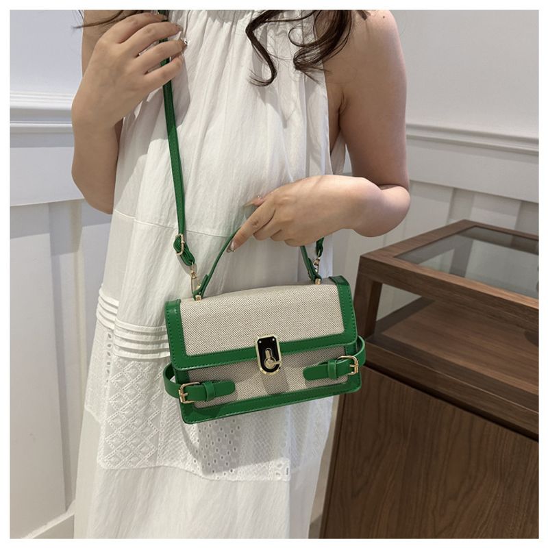 Women's Contrast Color This Year Popular Trend Ins Hand Held Single Shoulder Crossbody Ladies Small Square Bag_voghion.com