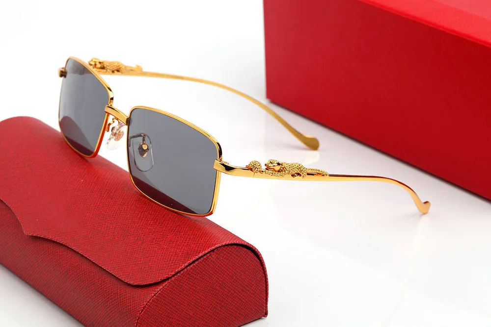 Lunettes de vue mode léopard en corne de buffle dorées personnalisées, monture complète, verres semi-transparents, sans cadre_voghion.com