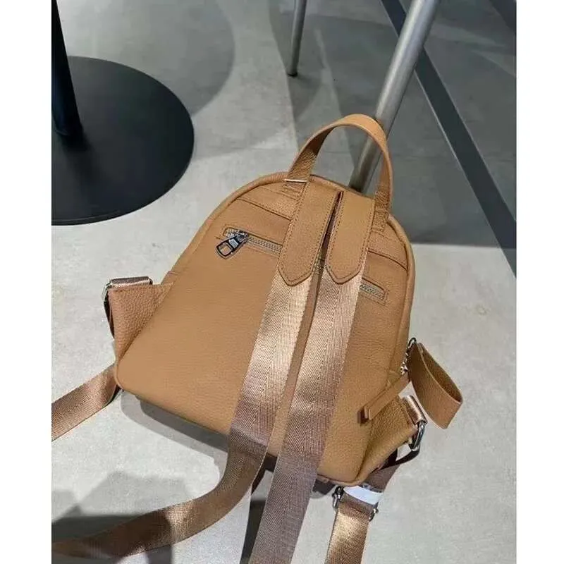 Nuovo zaino da donna in pelle di mucca pieno fiore piccolo beige marrone nero colore borsa a tracolla doppia da donna borsa a tracolla per il tempo libero_voghion.com