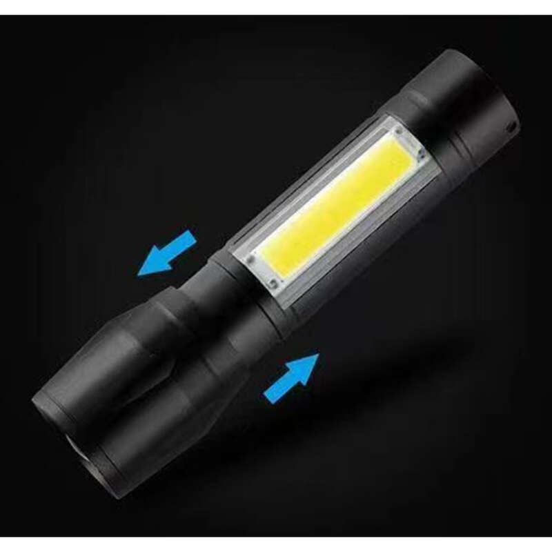 Ladattava voimakas LED-ulkokäyttöön tarkoitettu zoom-USB-työvalo Cob-minitaskulamppu_voghion.com