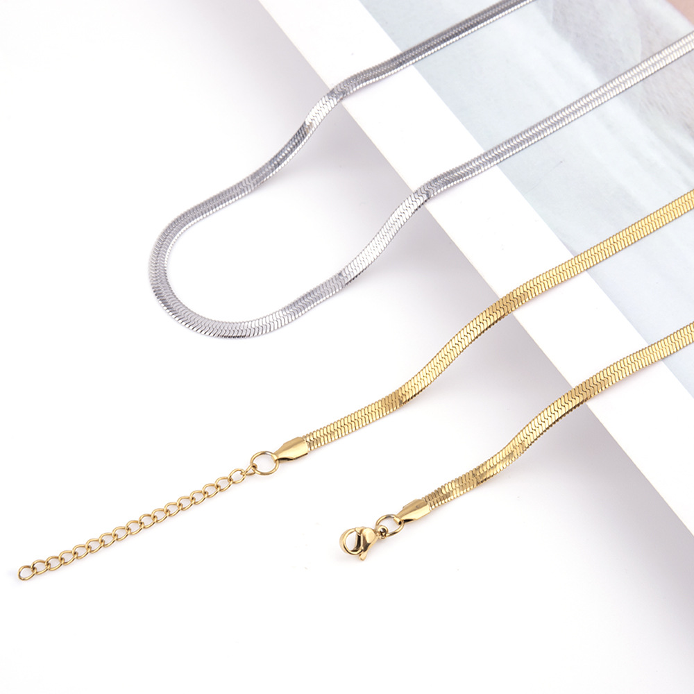 ​​Klingenkette aus Edelstahl für Herren und Damen – Hip-Hop-Modeschmuck, minimalistischer Stil, verstellbare Länge (2,0–5,0 mm Breite, 40–75 cm)​_voghion.com
