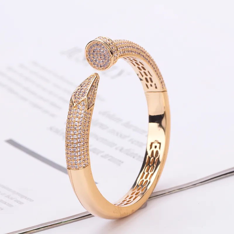 Jauna plata zelta sudraba unisex nagu aproce, pārklāta ar rotaslietām, aproces sievietēm, meitenēm, dāmām, rotaslietu dizaineru dzimšanas dienas rotaslietas_voghion.com