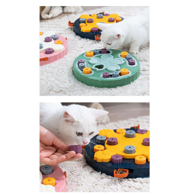 Miska pro psy a kočky, automatický krmítko pro výcvik psů k úlevě od nudy, puzzle hračka pro kočky, pomalé krmení a prosakující krmivo_voghion.com