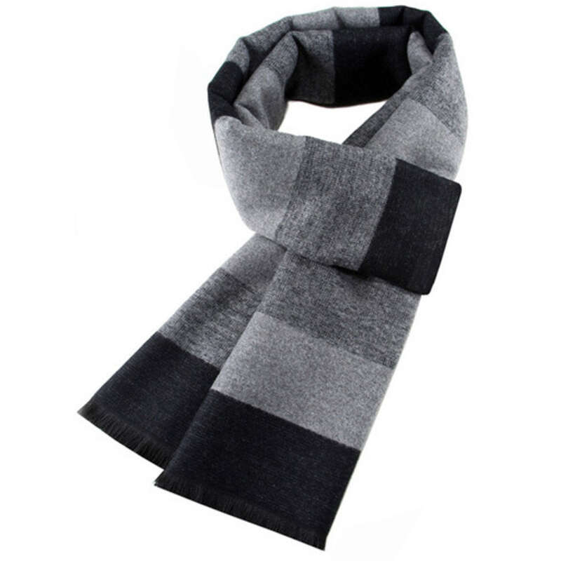 New Men's Scarves, Warm Thick Plaid Cashmere Scarves For Autumn And Winter_voghion.com