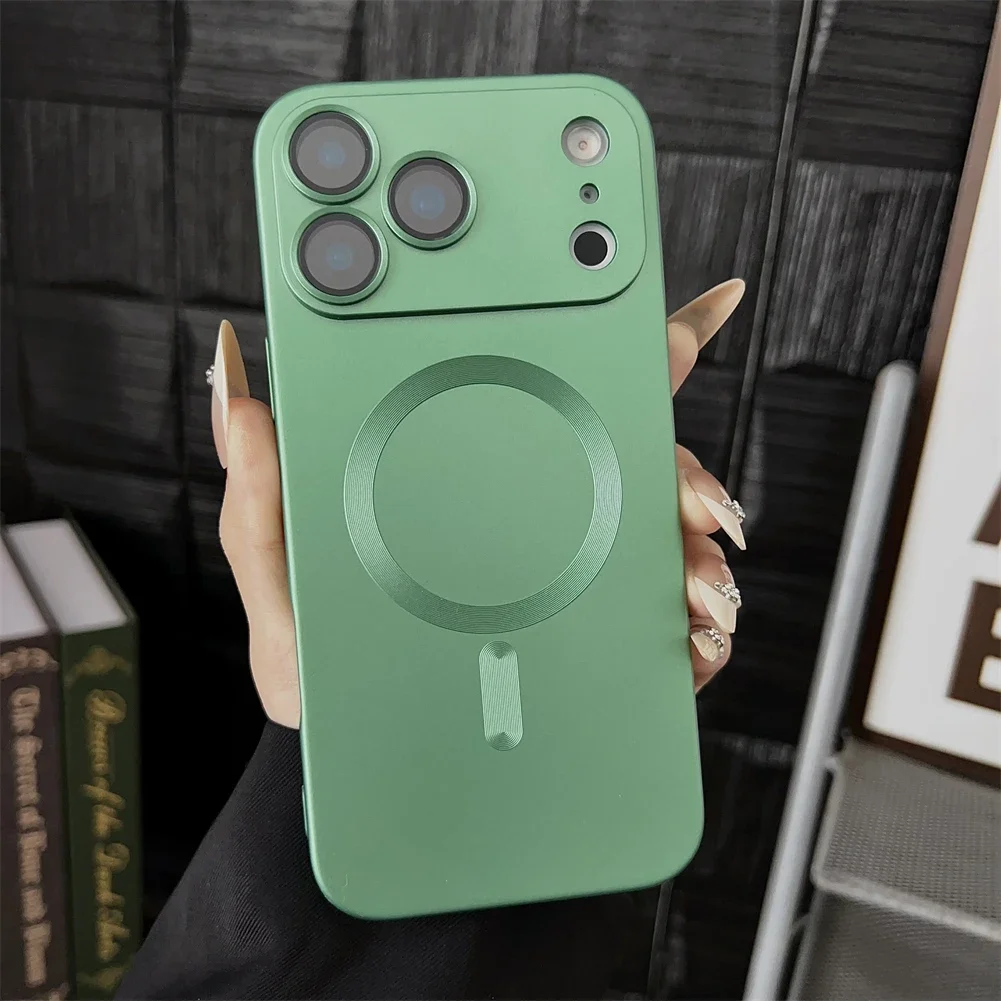 Magnetic Silicone Phone Case With Lens Protection For Iphone_voghion.com