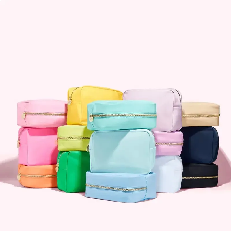 S MLXL 17 Color Nylon Cosmetic Zipper Toiletries Organizer Bag For Women Travel Gift Makeup Pouch 240815_voghion.com