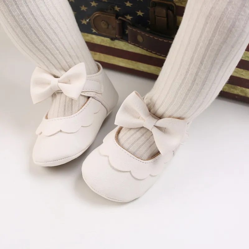 Scarpe per neonati con fiocco e suola morbida, per culla, per bambine, principesse, Littlesprouts_voghion.com