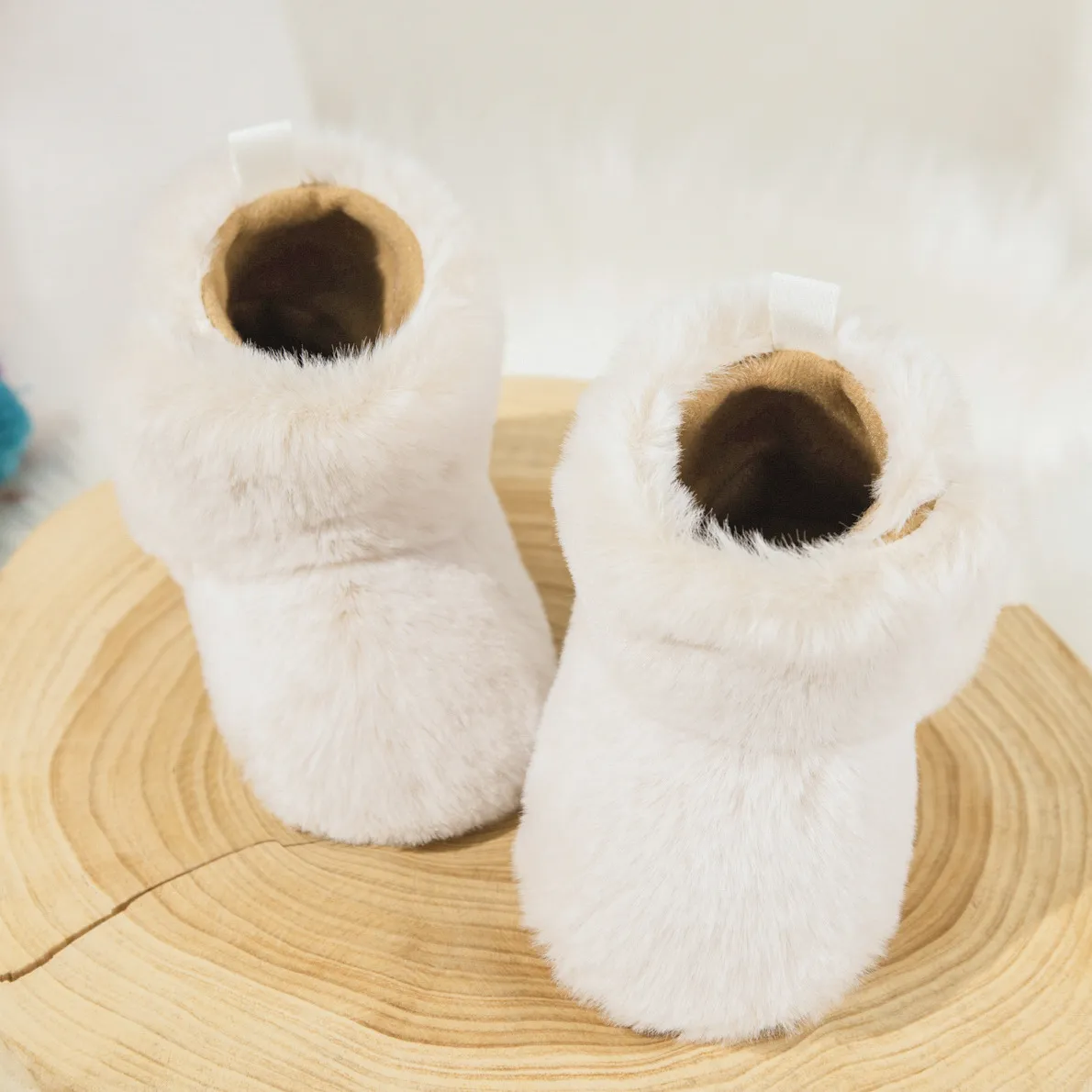 Babyschuhe für Neugeborene, Jungen und Mädchen, rutschfeste, weiche Sohle, Krippenschuhe, Cutefeet, Kleinkind, Plüsch, Flusen, warm, für den Winter, Prewalker_voghion.com