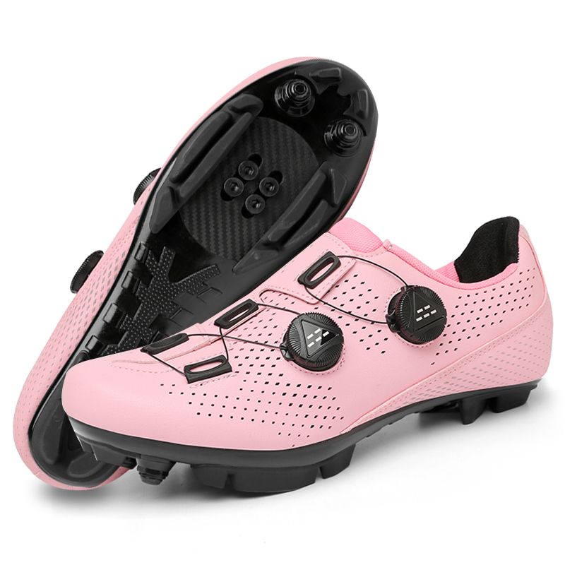 Cost performance Women's MTB pink bicycle shoes, speed lock, outdoor sports shoes_voghion.com