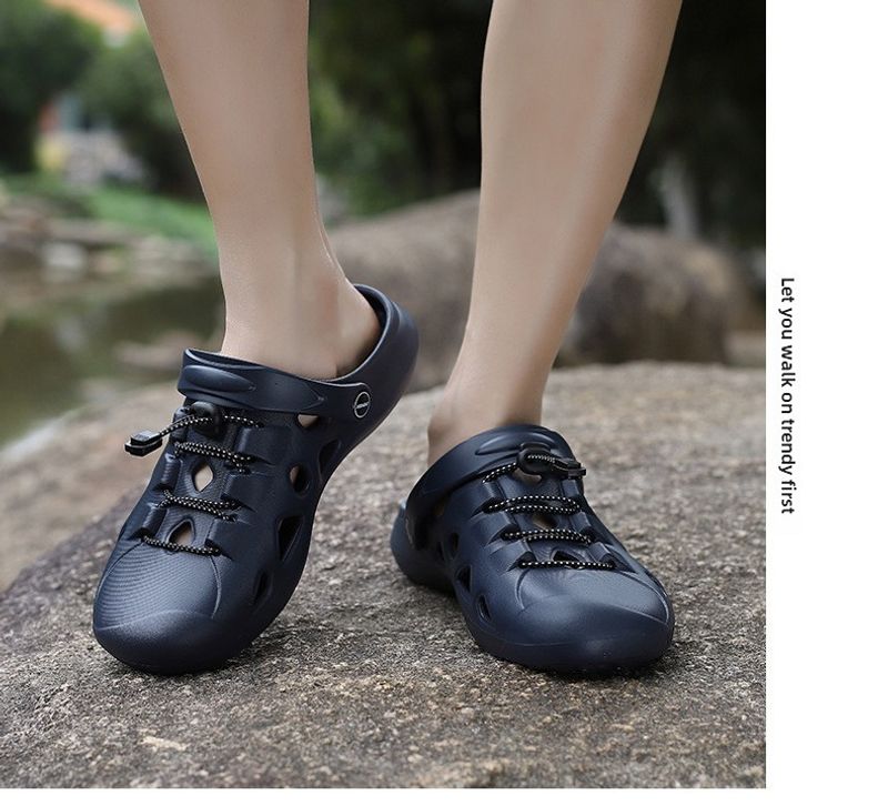 2023 new lace-up EVA outdoor hole soft trend summer beach shoes spot wholesale a generation of hair_voghion.com