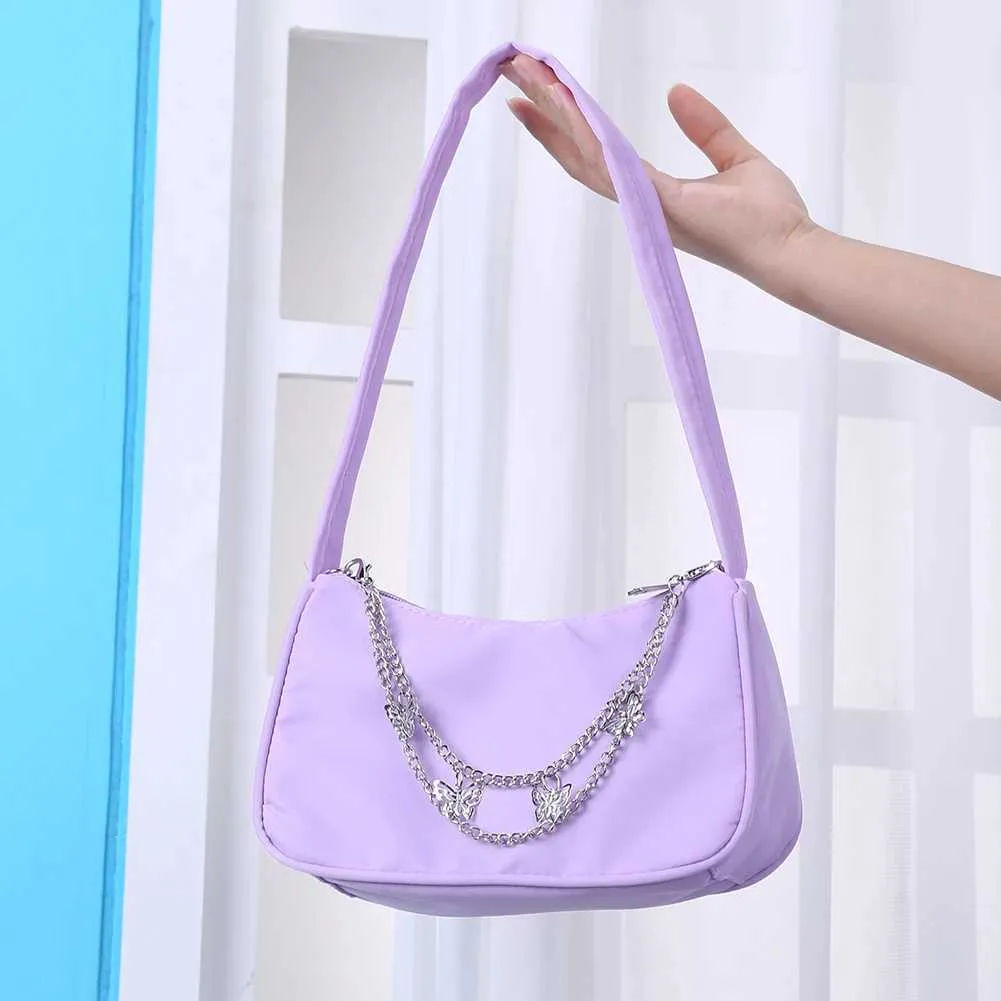 Solid color Shoe wallet chain Wen Underarm womens Fi top handle Cluhes black beige white bag Y241026_voghion.com
