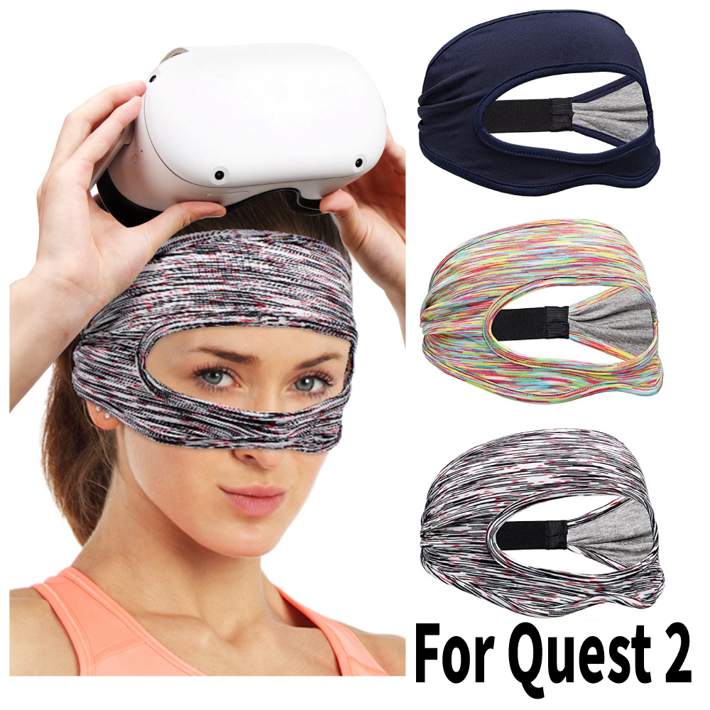 Per Meta Oculus Quest 2 Accessori Occhiali VR Maschera per gli occhi Fascia antisudore traspirante Visore per realtà virtuale per Quest 2 HTC Vive_voghion.com