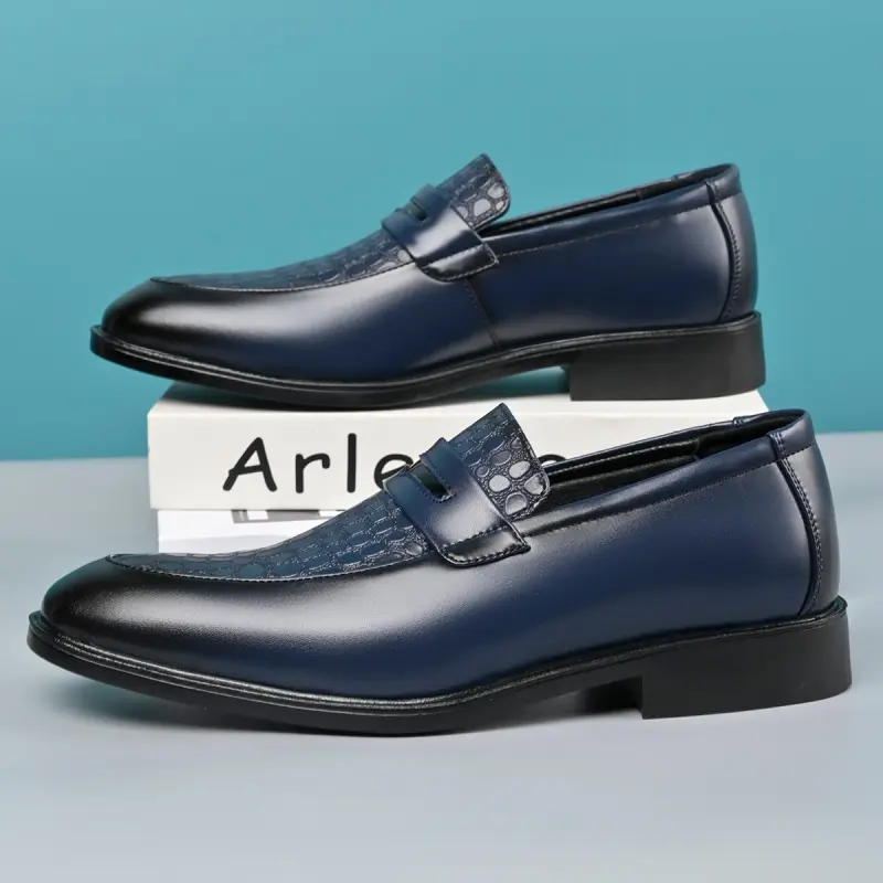 Formal Leather Shoes Pointed Chelsea Style For Men Elegant_voghion.com