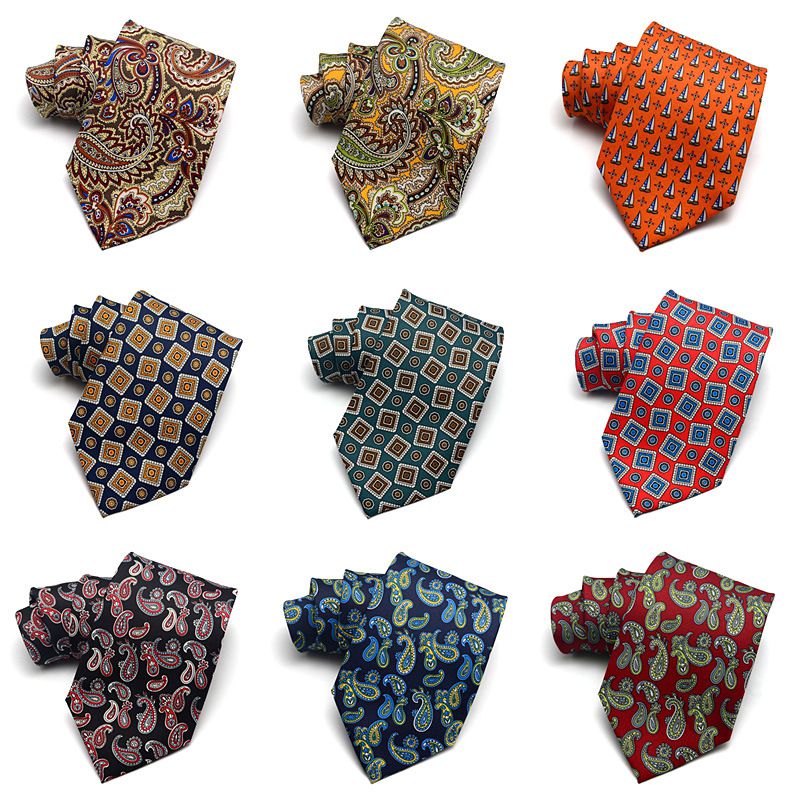 Trendy Men's Casual And Modern Fashion Collar, 9CM Wide Tie, Suit Accessories, Hand Printed TIE_voghion.com