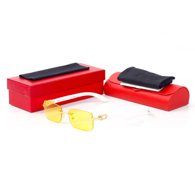 Classic Wooden Sunglasses Unisex White Series C-shaped Mahogany Gold Tea Gray Men Optical Frame Ladies Prescription_voghion.com