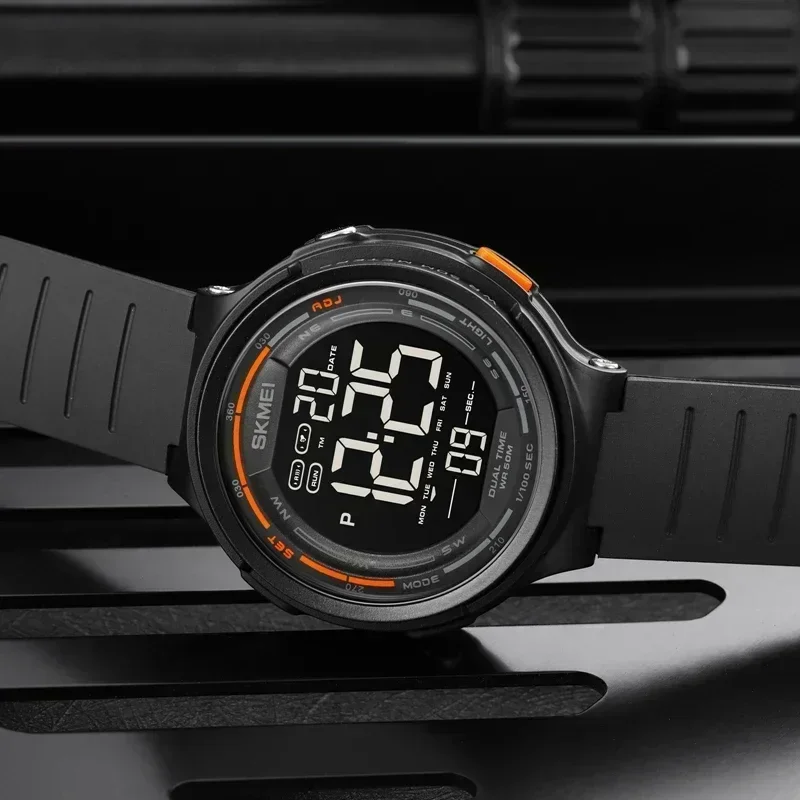 Waterproof Digital Sport Watch For Men With Led Light And Display_voghion.com