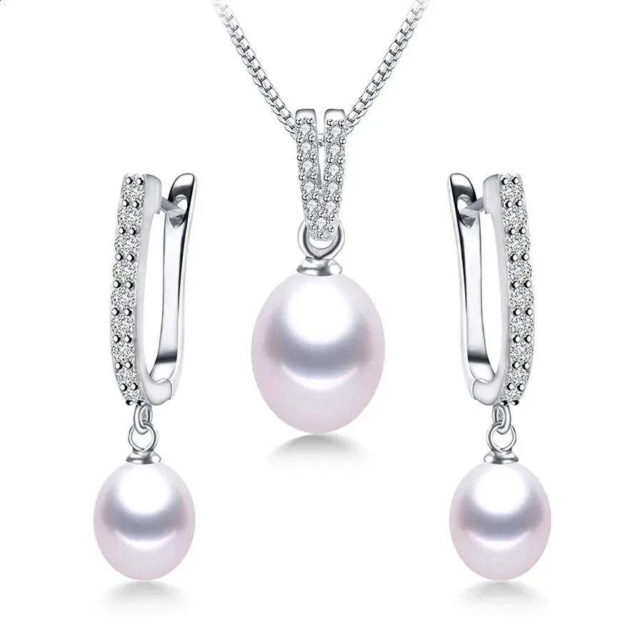 Γυναικεία σκουλαρίκια Dainashi 4 χρωμάτων Arrival Sterling Sier με φυσικό μαργαριτάρι γλυκού νερού, σετ κοσμημάτων 89mm 240119_voghion.com