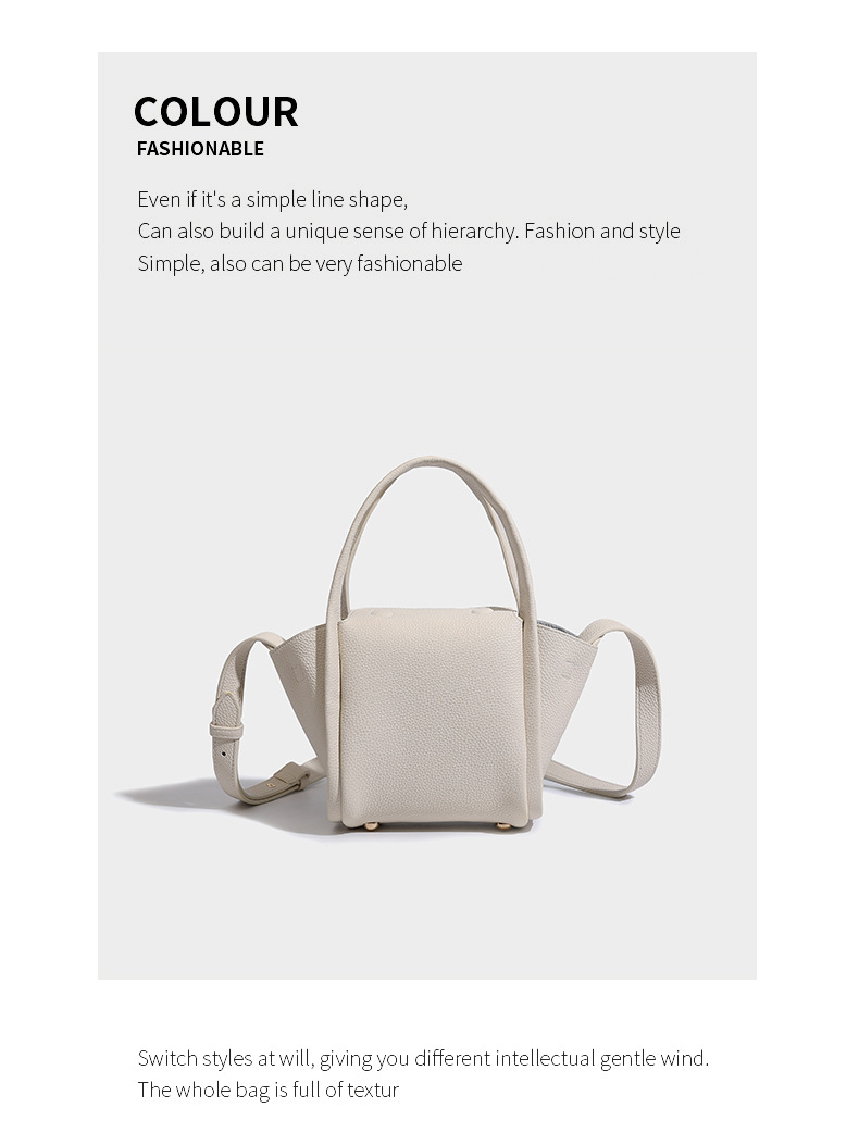 2024 Sommer Neue High-End-Textur Weiches Leder Gemüsekorb Einzigartige Handtasche, Umhängetasche mit einer Schulter_voghion.com